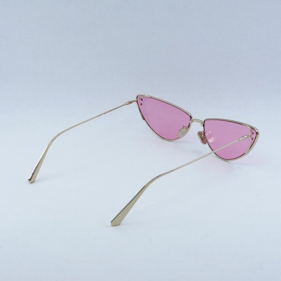 Dior MISSDIOR B1U B0N0 Sunglasses Gold Cat Eye Frame, Pink Lenses - Picture 10 of 13